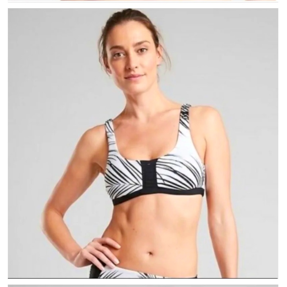 Athleta Adriata Retro Palm Bikini Top sz Small NWT